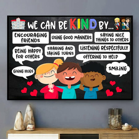 Teacher We Can Be Kind - Horizontal Poster - Owl Ohh - Owl Ohh