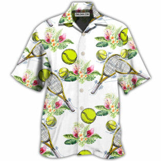 Tennis Tropical Floral - Hawaiian Shirt - Owl Ohh - Owl Ohh
