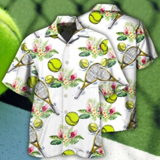 Tennis Tropical Floral - Hawaiian Shirt - Owl Ohh - Owl Ohh