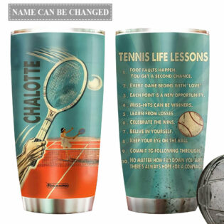 Tennis Life Lessons Personalized - Tumbler - Owl Ohh - Owl Ohh