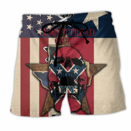 Texas Peace Life Skull - Beach Short-Owl Ohh