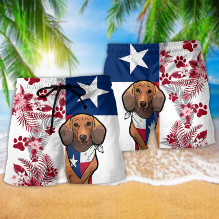 Texas Peace Life Style Dachshund - Beach Short - Owl Ohh - Owl Ohh