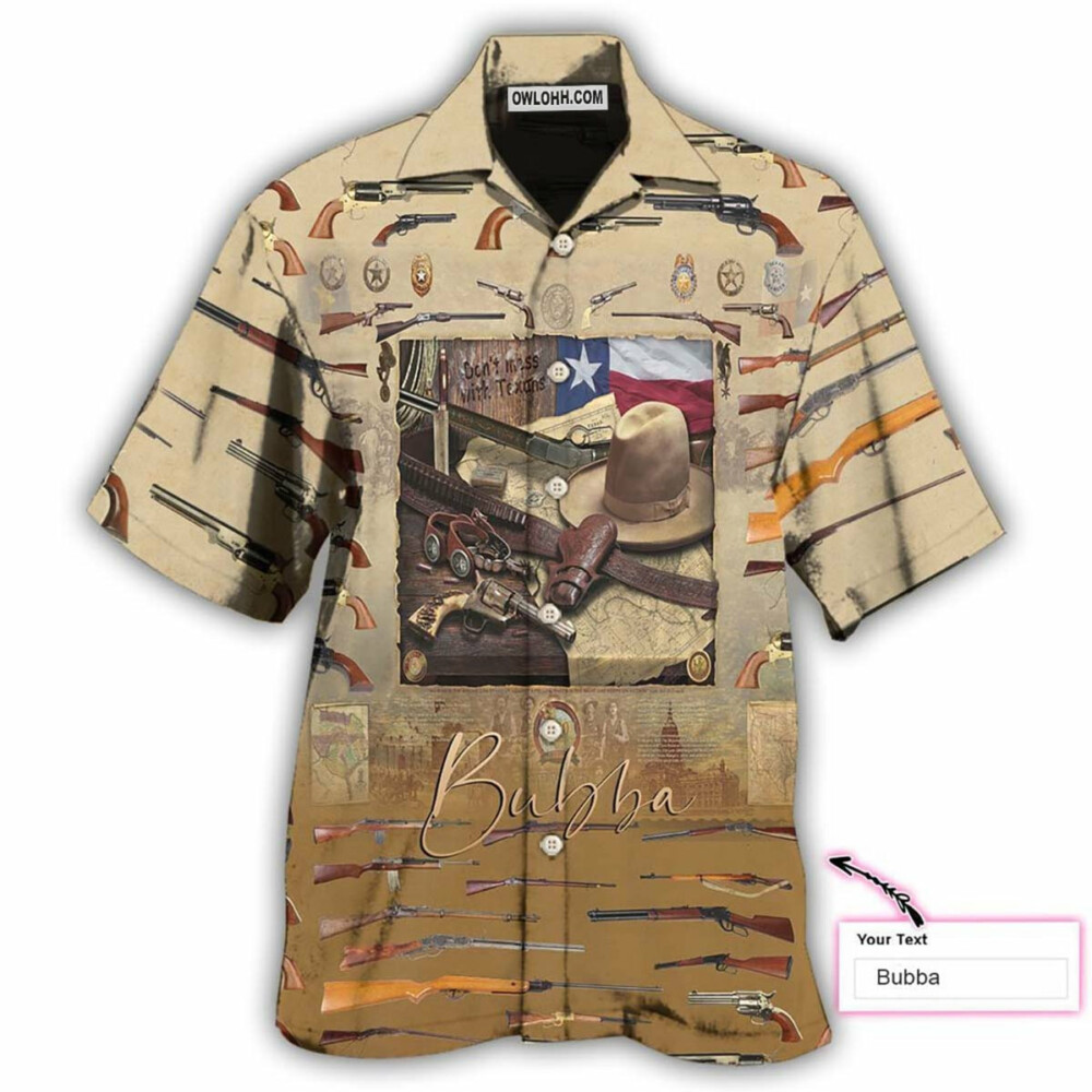 Texas Peace Life Gun Style Personalized - Hawaiian Shirt - Owl Ohh - Owl Ohh