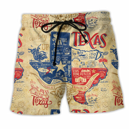 Texas Peace Life Vintage Style - Beach Short - Owl Ohh - Owl Ohh