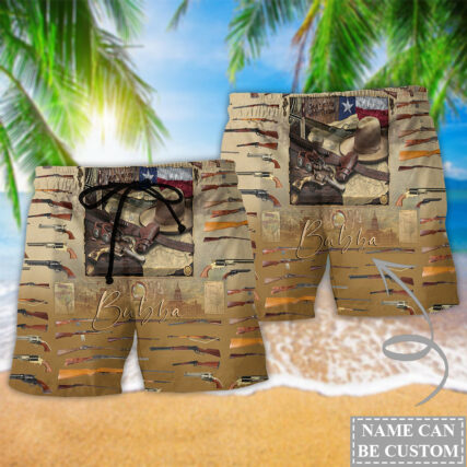 Texas Don't Mess With Texas Personalized - Beach Short - Owl Ohh - Owl Ohh