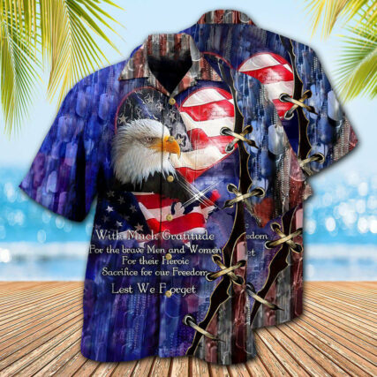 Veteran Thank You Veterans From The Heart With Eagle - Hawaiian Shirt - Owl Ohh - Owl Ohh