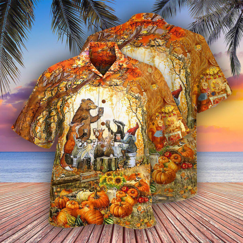 Thanksgiving Grateful Thankful And Blessed - Hawaiian Shirt - Owl Ohh - Owl Ohh