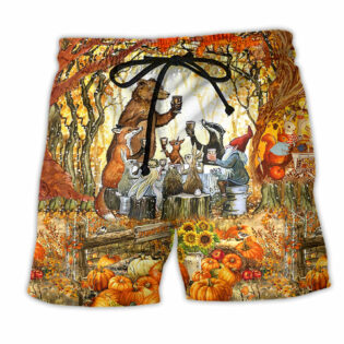 Thanksgiving Grateful Thankful And Blessed Autumn - Beach Short - Owl Ohh - Owl Ohh