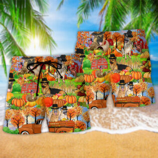 Thanksgiving Happy Thanksgiving German Shepherd - Beach Short - Owl Ohh - Owl Ohh