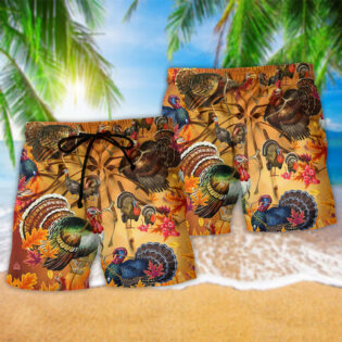 Thanksgiving Happy Wishbone Thanksgiving - Beach Short - Owl Ohh - Owl Ohh