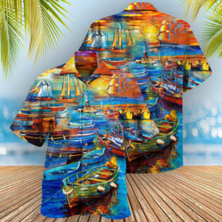 Boat The Bygone Days By The Harbor Eventful Life - Hawaiian Shirt - Owl Ohh - Owl Ohh