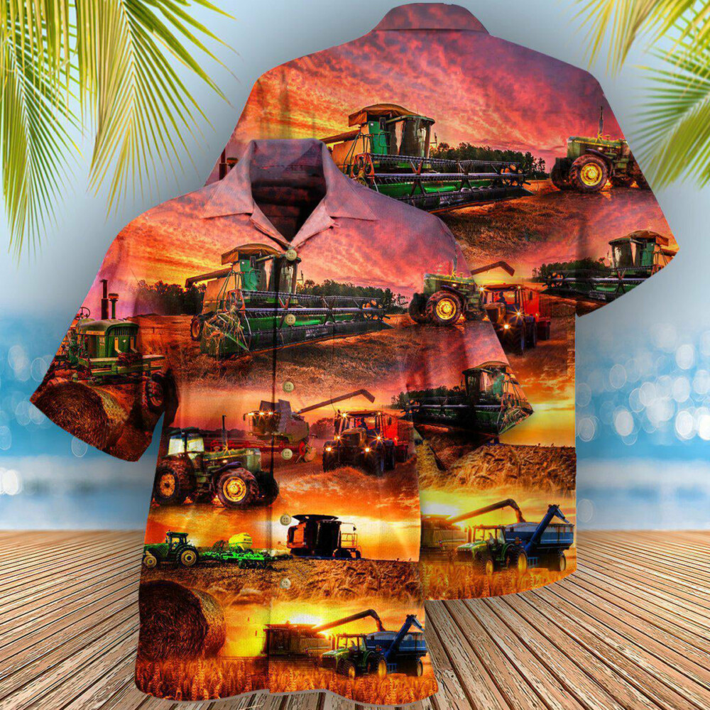 Tractor Farm The Harvest Is Great And Plentiful - Hawaiian Shirt - Owl Ohh - Owl Ohh