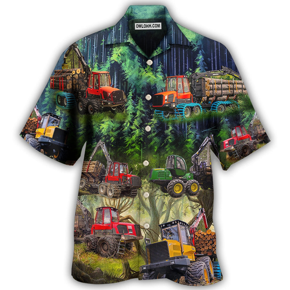 Tractor The Woods Are Calling And I Must Go Style - Hawaiian Shirt - Owl Ohh for men and women, kids - Owl Ohh