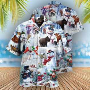 Snowman The World Changes When Its Snows - Hawaiian Shirt - Owl Ohh - Owl Ohh