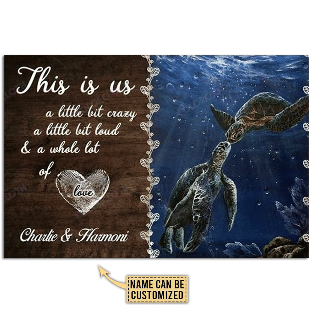 Turtle Lover This Is Us Turtle Love Personalized - Horizontal Poster - Owl Ohh - Owl Ohh