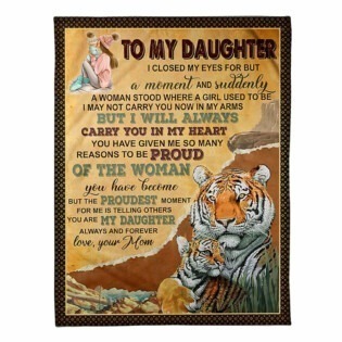Tiger I Will Always Carry You Great Gift For Daughter - Flannel Blanket - Owl Ohh - Owl Ohh
