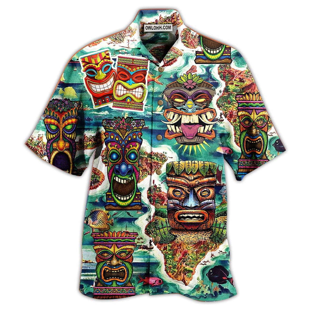 Tiki Keep Saying Aloha Tiki Hawaii - Hawaiian Shirt - Owl Ohh - Owl Ohh