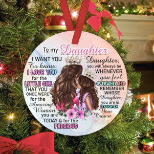 Family To Daughter Lover Style - Circle Ornament - Owl Ohh - Owl Ohh
