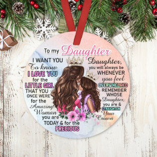 Family To Daughter Lover Style - Circle Ornament - Owl Ohh - Owl Ohh