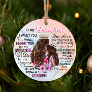 Family To Daughter Lover Style - Circle Ornament - Owl Ohh - Owl Ohh