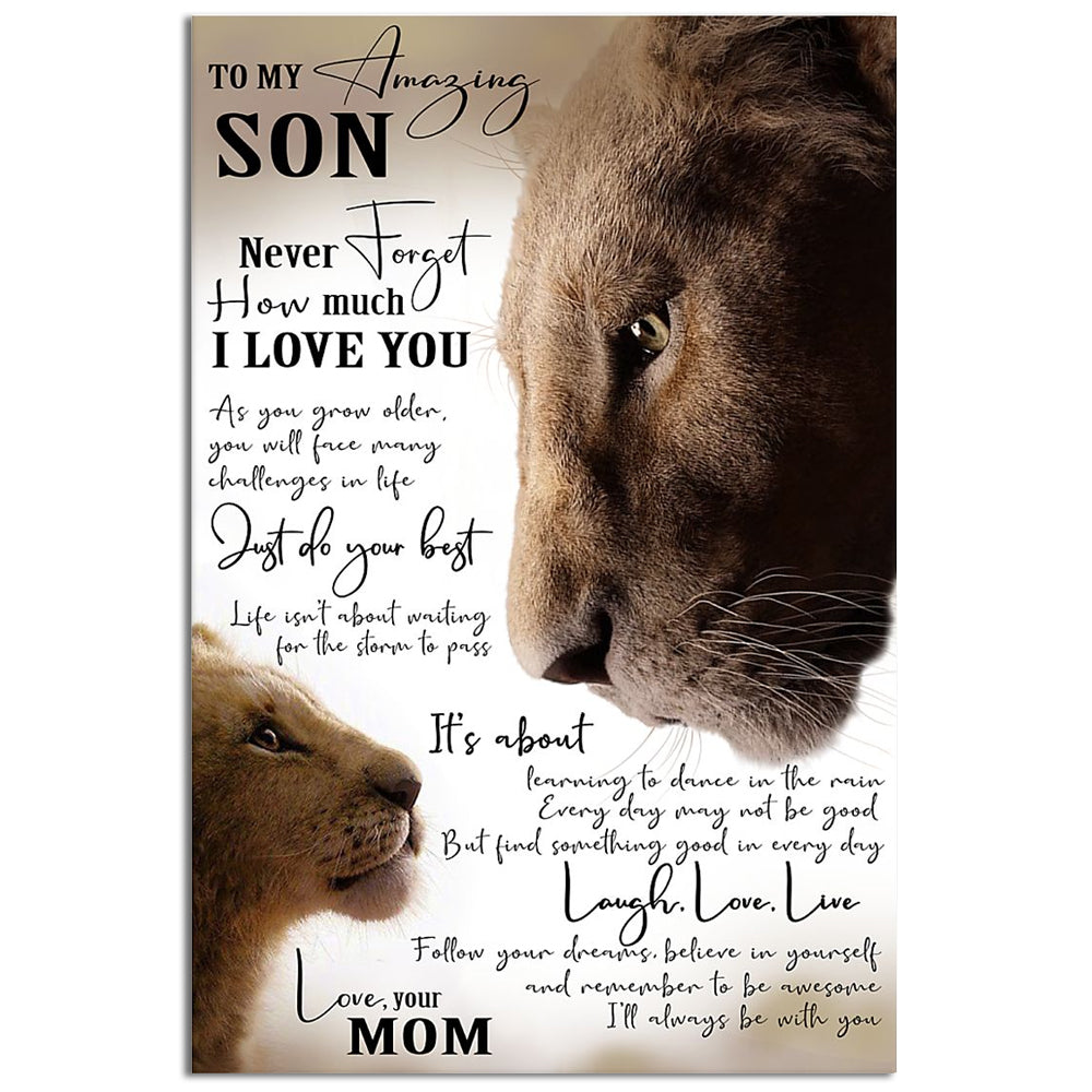 Lion To My Amazing Son - Vertical Poster - Owl Ohh - Owl Ohh