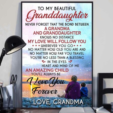 To My Beautiful Granddaughter I Love You Forever - Vertical Poster - Owl Ohh - Owl Ohh