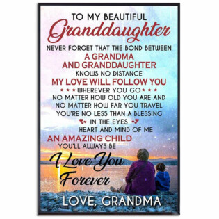 To My Beautiful Granddaughter I Love You Forever - Vertical Poster - Owl Ohh - Owl Ohh