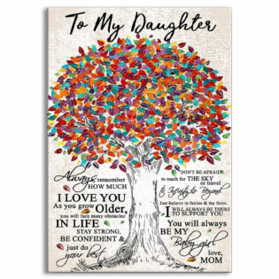 To My Daughter I Love You Tree Love Mom - Vertical Poster - Owl Ohh - Owl Ohh