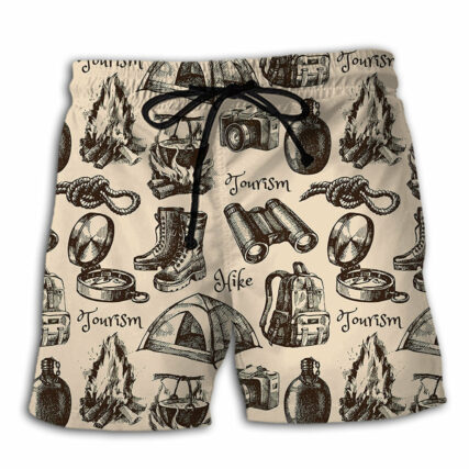 Hiking Gear Vintage Style - Beach Short - Owl Ohh - Owl Ohh