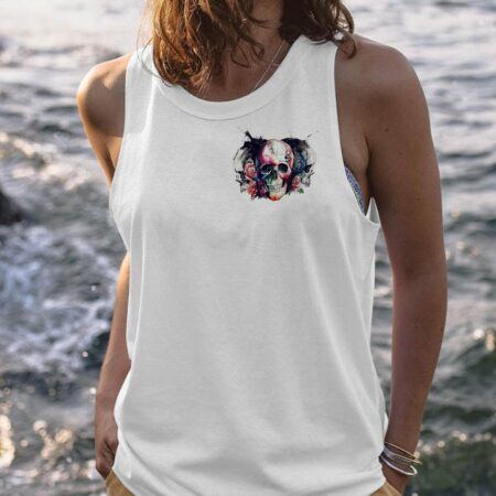 DON'T TRY TO FIGURE ME OUT WATERCOLOR SKULL ALL OVER PRINT - TLTR2412221