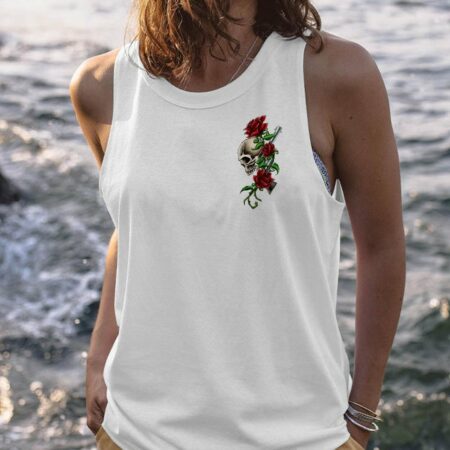 ASSUMING I WAS LIKE MOST GIRLS ROSE SKULL G WHITE ALL OVER PRINT - TLTR0501233