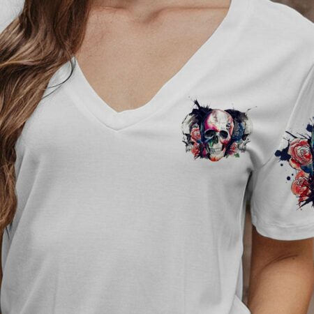 DON'T TRY TO FIGURE ME OUT WATERCOLOR SKULL ALL OVER PRINT - TLTR2412221
