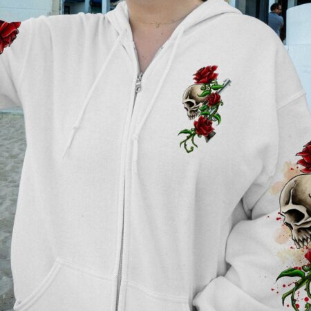 ASSUMING I WAS LIKE MOST GIRLS ROSE SKULL G WHITE ALL OVER PRINT - TLTR0501233