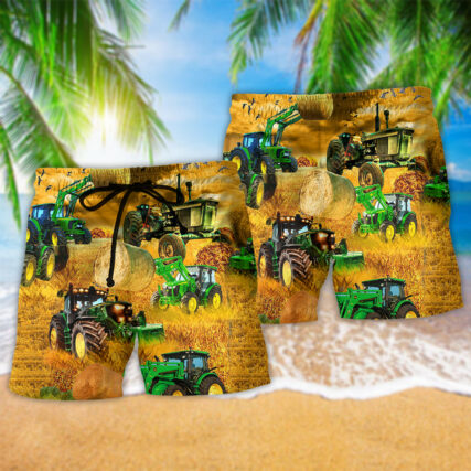 Tractor Better On The Farm Peace Life - Beach Short - Owl Ohh - Owl Ohh
