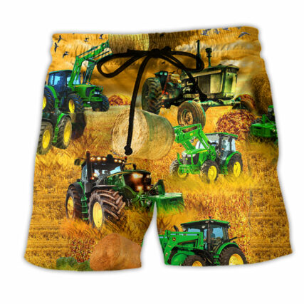 Tractor Better On The Farm Peace Life - Beach Short - Owl Ohh - Owl Ohh