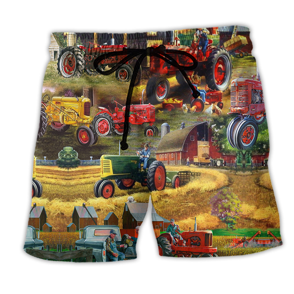 Tractor Just One More Tractor I Promise - Beach Short - Owl Ohh - Owl Ohh