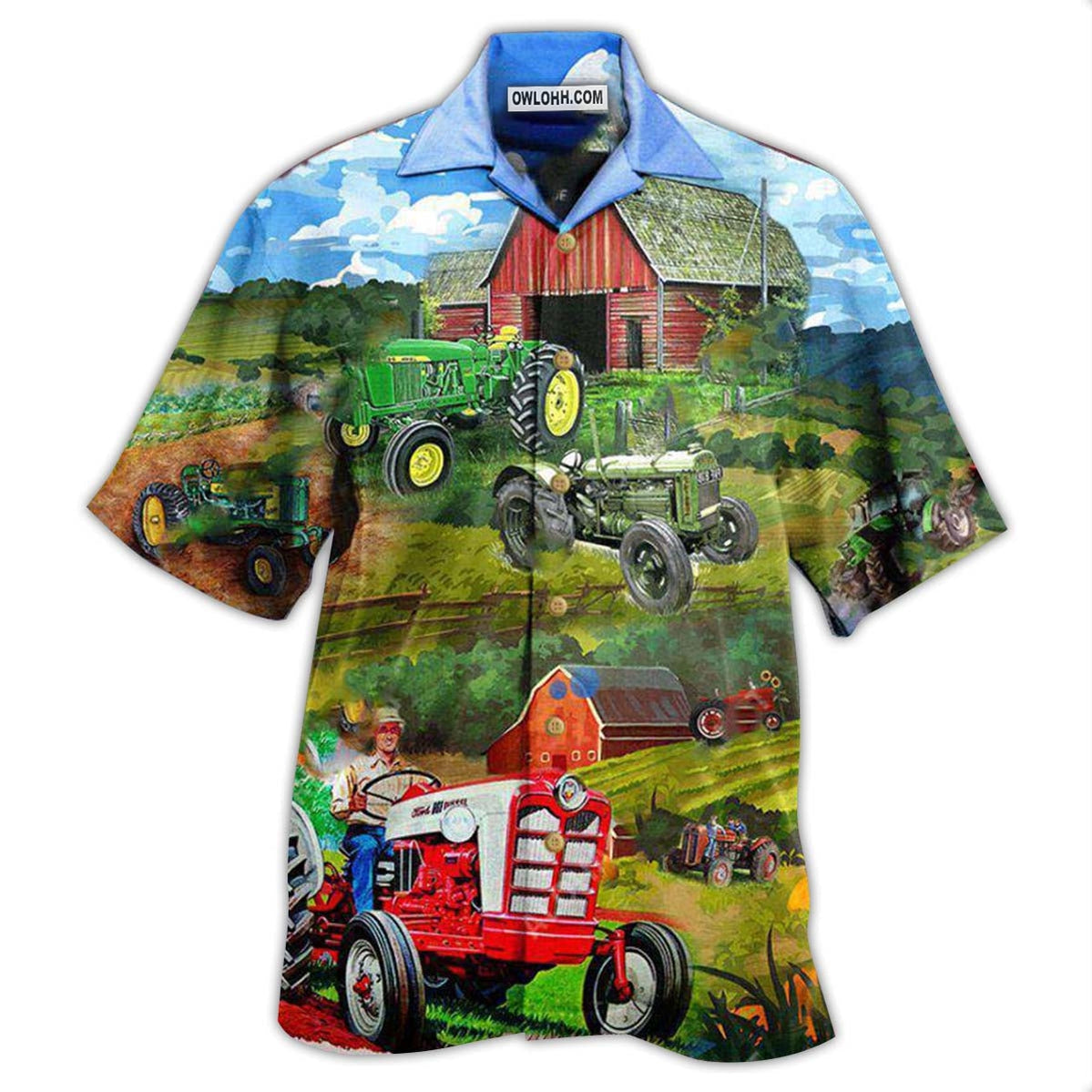 Tractor Keep Calm And Drive A Tractor - Hawaiian Shirt - Owl Ohh - Owl Ohh