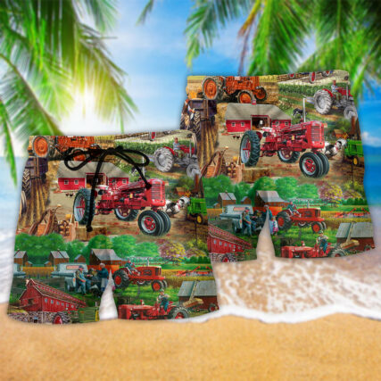 Tractor Life Is Better On Papa's Warm - Beach Short - Owl Ohh - Owl Ohh