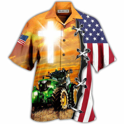 Tractor Proud To Be A Farmer - Hawaiian Shirt - Owl Ohh - Owl Ohh