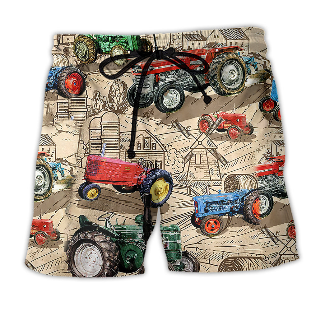 Tractor You Can Never Have Too Many Tractors - Beach Short - Owl Ohh - Owl Ohh