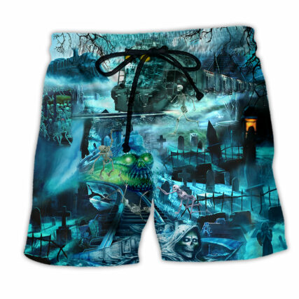 Train Ghost Blue Style - Beach Short - Owl Ohh - Owl Ohh