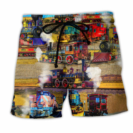 Train It's Better To Travel Well Than To Arrive Colorful - Beach Short - Owl Ohh - Owl Ohh