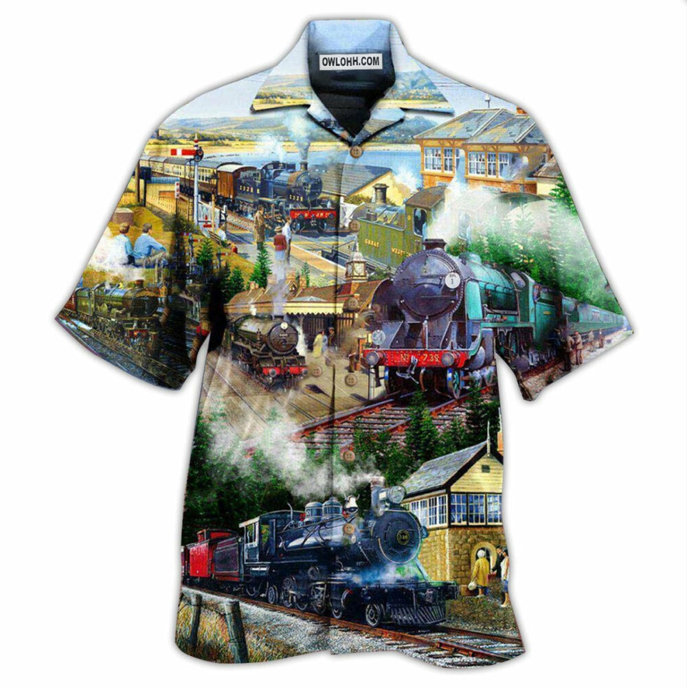 Train Life Is The Train Not The Station - Hawaiian Shirt - Owl Ohh - Owl Ohh