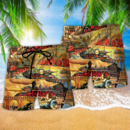 Train My Life Is A Train Cool - Beach Short - Owl Ohh - Owl Ohh