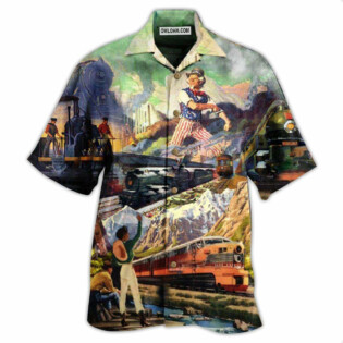 Train On The Right Track Train - Hawaiian Shirt - Owl Ohh - Owl Ohh