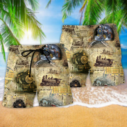 Train So Amazing Locomotive - Beach Short - Owl Ohh - Owl Ohh