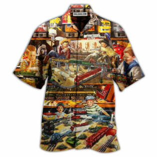 Train Toys Amazing Vintage Style - Hawaiian Shirt - Owl Ohh - Owl Ohh