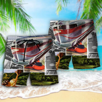 Train Retro Luxury Style - Beach Short - Owl Ohh - Owl Ohh