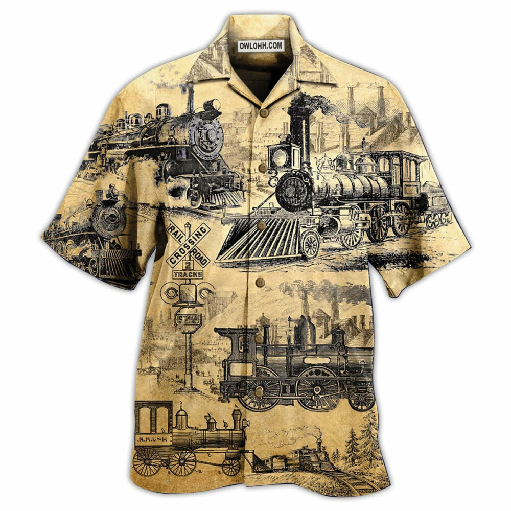 Train On The Railway Love Life - Hawaiian Shirt - Owl Ohh - Owl Ohh