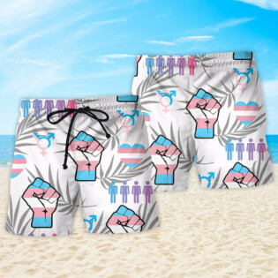 LGBT Transgender Tropical Leaf - Beach Short - Owl Ohh - Owl Ohh